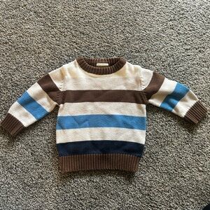 Arizona Jean Company Brown, Blue and Cream Knit Sweater